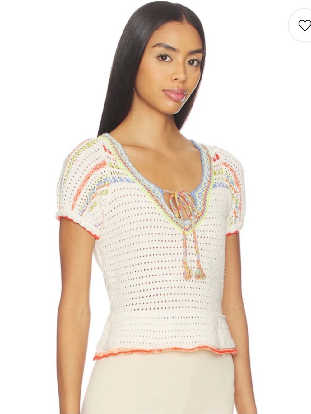 Free People Friendship Knit Boho Top NWT Large